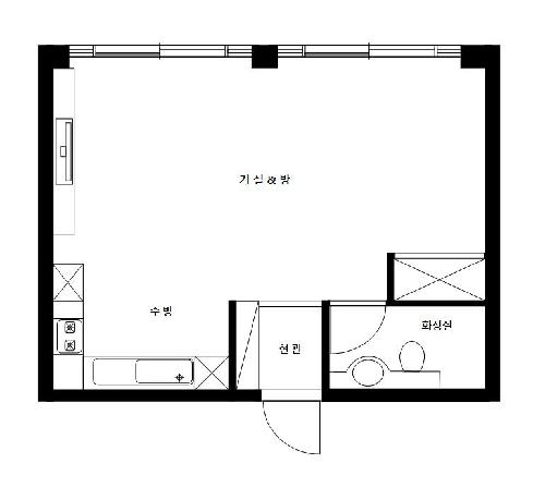4인실 원룸(40㎡/바다)